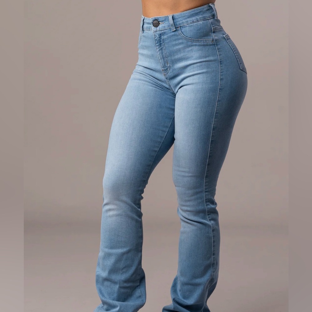Flared - Arctic Light Blue - Size S Fitjeans
